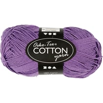 Fil de coton, dim. 8/4, L : 170 M, violet, 50 gr/ 1 boule