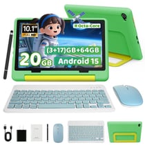 Tablette enfant KOTSREN Android 15 Vert 10.1 pouces