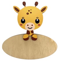 Plaque de porte personnalisable Girafe - Vintiun