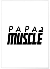 Affiche 'Papa musclé' | A3 : 29,7x42cm