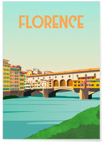 Affiche ville Florence | A3 : 29,7x42cm
