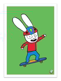 Affiche - Simon SUper rabbit skating - Simon Super Rabbit