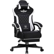 Chaise gaming ergonomique GTPLAYER - Tissu - Noir - 150 kg - 50 x 50 x 130 cm