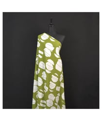 Tissu coton viscose imprimé de formes géométriques de 140 cm de largeur Vert (0338) vendu par 50 cm