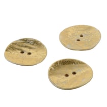 Lot de 3 boutons 100% nacre or