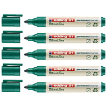 Lot de 5 marqueurs permanents 1,5-3 mm - EDDING - Vert - Ecoline