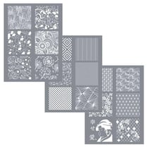 3 pochoirs à pâte polymère 11,4 x 15,3 cm