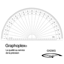 Graphoplex - Rapporteur 1/2 cercle grades Ø 30 cm
