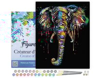 Peinture par Numéro Figured'Art avec Cadre - Peinture Elephant - Kit de Loisir Créatif DIY Numéro d'Art Complet - 40x50cm toile tendue sur châssis