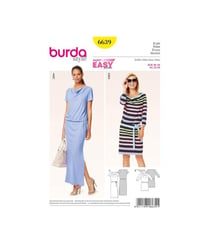 Patron Burda 6639 Robe du 36 au 46 taille n°FR 36-46