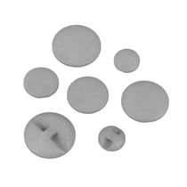 Lot de 6 boutons tunnel classique gris cendre