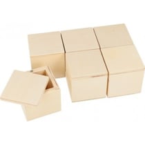 6 BOÎTES 5X5X5 CM - BOIS