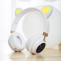 Casque Audio Stéréo Avec Oreilles De Chat Et Micro Pour Un Son Immersif