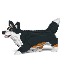 Chien Welsh Corgi qui marche noir Taille standard | JEKCA | 14 ans et +