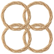 4 couronnes décoratives en osier 25 cm