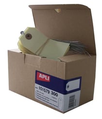 Apli 101579 - Etiquettes américaines individuelles avec fil de fer - 100 mm x 51 mm