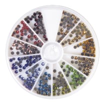 Pierres strass Hotfix, 3mm ø, multicolore, boîte 360 pces, boîte 420 pces