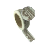 1 RUBAN ADHESIF BLANC DENTELLE 15mmx10m