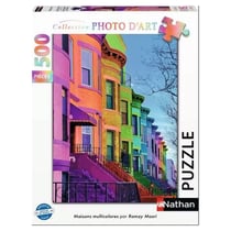 Puzzle 500p Maisons multicolores - Ravensburger - Bleu