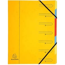 Trieur 7 Compartiments Jaune - Exacompta