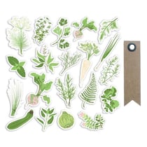 20 formes découpées Potager + 20 étiquettes kraft Fanion