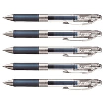 Lot de 5 Stylos roller encre gel rétractable EnerGel Pure BL77 Pointe 0,7 mm bleu nuit
