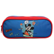 Trousse scolaire 2 compartiments Disney Mickey Bleue - BAGTROTTER