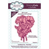 Matrice de découpe avec tamponnage - Fleur pétunia - StampCuts - Creative Expressions