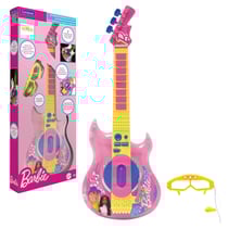 Guitare Électronique Lumineuse avec Micro en forme de lunettes Barbie