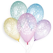 5 Ballons Confettis Ø33cm