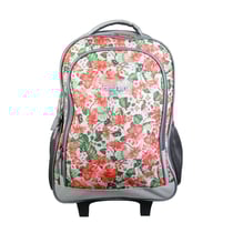 Sac à dos à roulettes Offshore Grise Fleurs BAGTROTTER