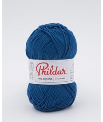 Fil coton à tricoter PHIL COTON 3 - Phildar - PPSC - certifié Oeko-Tex Matelot Bleu