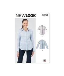 Patron New Look 6790 - Chemisier À Deux Longueurs de Manche pour Jeunes Femmes taille n°FR 34-46