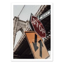 Affiche 50x70 cm - Brooklyn Bridge Stop - Rikard Martin