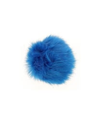 Pompons fausse fourrure - 10cm de diamètre - Unic 135 Bleu