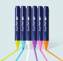 6 feutres extra large pour vitre - Super Petit