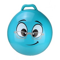 Ballon sauteur smiley intello 55 cm bleu - skippy ball - jeu pour rebondir enfant
