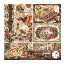 12 papiers scrapbooking 20 x 20 cm Ciao Bella CHOCOLATE WANDERLUST
