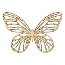 4 décorations en bois Papillons
