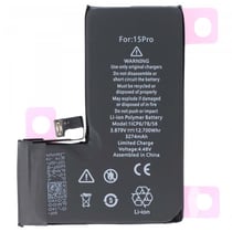 Avizar Batterie de Remplacement pour iPhone 15 Pro Li-Polymer 3,87V 3274mAh 12,7Wh Noir