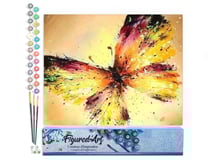 Peinture par Numéro Figured'Art - Couleurs éclatantes de Papillons - Kit de Loisir Créatif DIY Numéro d'Art Complet - 40x50cm sans châssis en bois