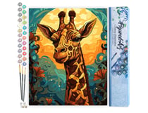 Peinture par Numéro Figured'Art - Girafe Art Déco - Kit de Loisir Créatif DIY Numéro d'Art Complet - 40x50cm sans châssis en bois