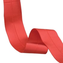 Elastique satiné pré-plié 45mm rouge au mètre