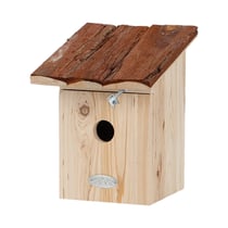 Nichoir mésange charbonnière avec toit en écorce