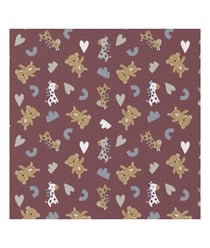 Tissu coton enfant oursons girafes de 150 cm de largeur zolanepaprika vendu par 50 cm