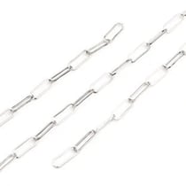 1 Mètre chaîne maille trombone 18*6mm en fer - argenté