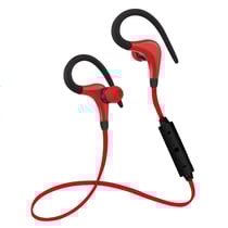 Casque Sport Bluetooth Sans Fil Avec Microphone Ergonomique Pour Smartphone Rouge YONIS