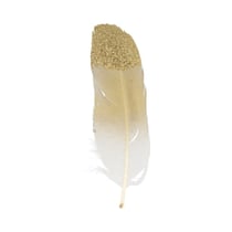 6 plumes dorées 11.5 cm - Artemio