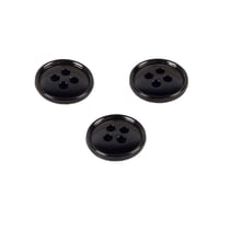 Bouton 4 trous nylon recylé noir 11mm