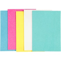 Feuille de mousse EVA 2 mm - Pop pailleté - A5 - 5 pcs